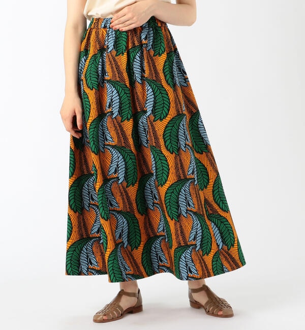 アフリカンプリント ギャザーロングスカート|TOMORROWLAND(トゥモローランド)の通販｜アイルミネ