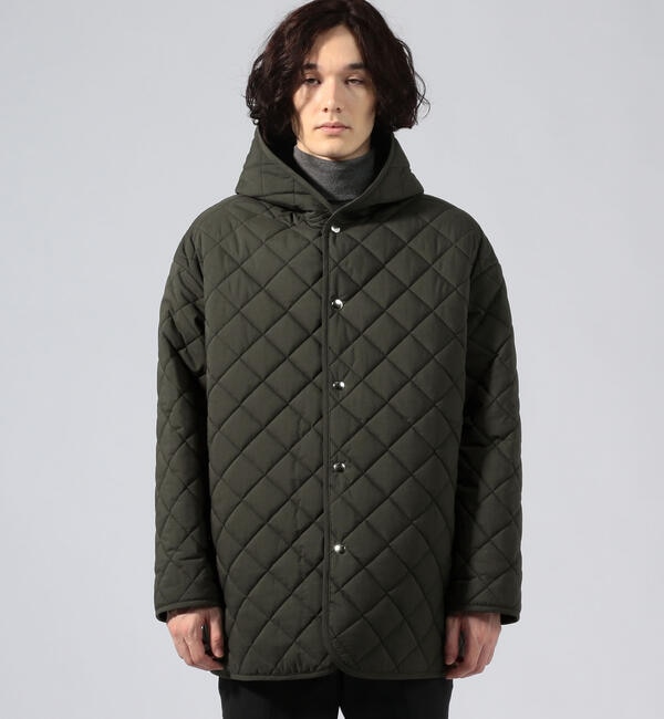 【別注】THE RERACS×Edition QUILTING COAT ポリエステルウール キルティングフードコート