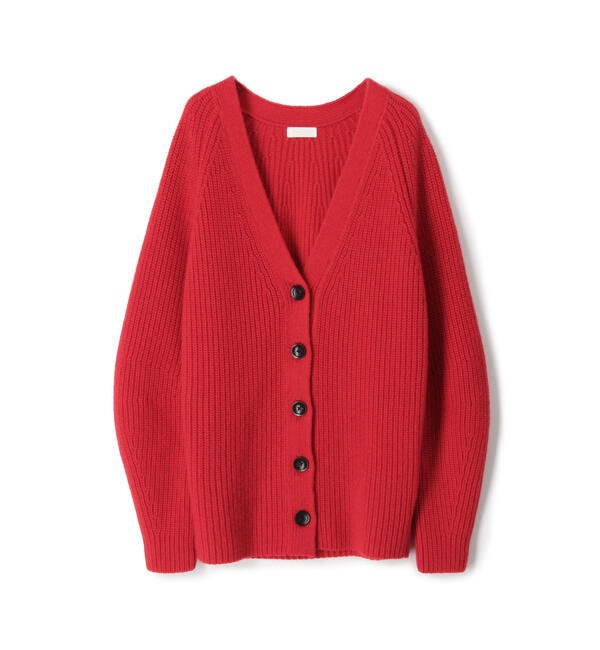 GALERIE VIE RED knit ショートガウン 柔らかカーディガン-