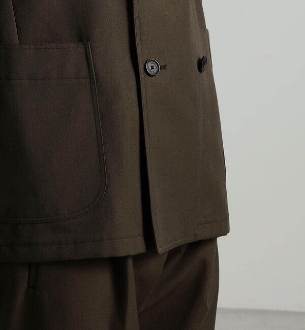 別注】CARUSO per TOMORROWLAND dormeuil trench ダブル4Bジャケット