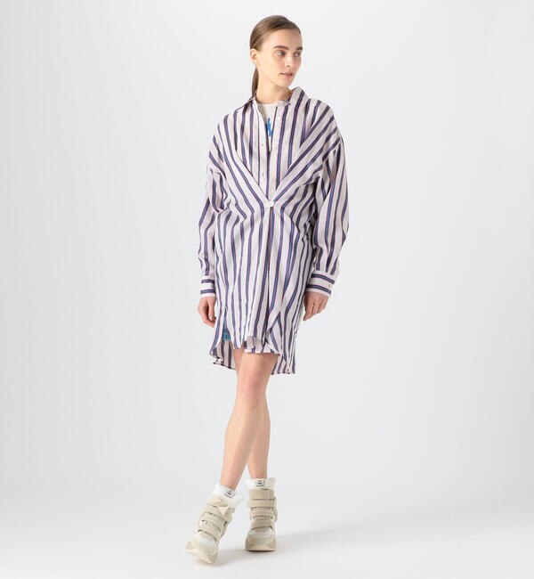 ISABEL MARANT ETOILE SEENLI ストライプシャツワンピース
