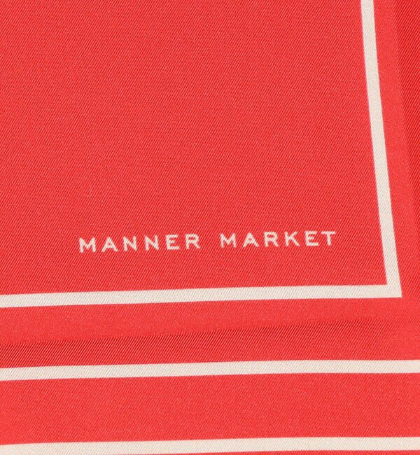 MANNER MARKET シルク プリントスカーフ