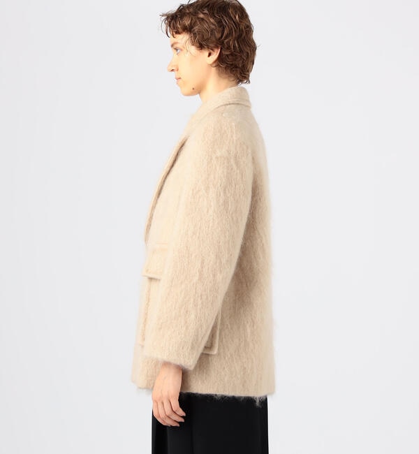 別注】HYKE×SUPER A MARKET MOHAIR DOUBLE BREASTED SHORT COAT