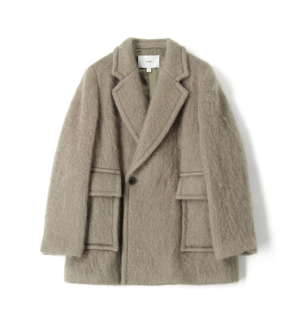 HYKE MOHAIR DOUBLE-BREASTED COAT 1