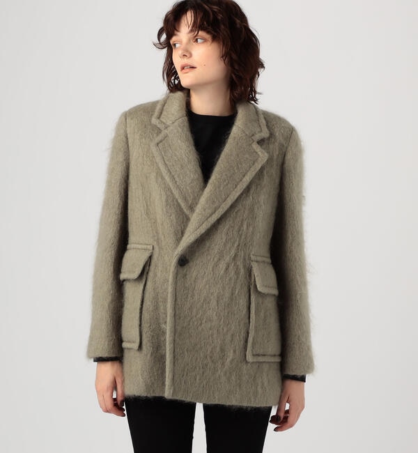HYKE MOHAIR DOUBLE-BREASTED COAT 1