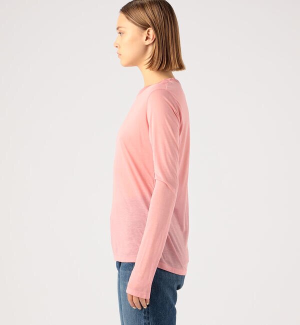 Baserange Long Sleeve TEE BAMBOO サーモンピンク | hartwellspremium.com