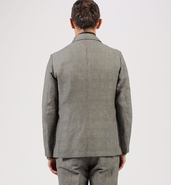 リネンウール ダブルブレステッド6Bジャケット Dormeuil Belfast