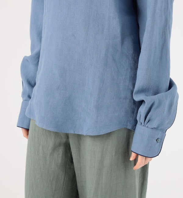 BOURRIENNE CREPUSCULE BLUE リネンシャツ|TOMORROWLAND