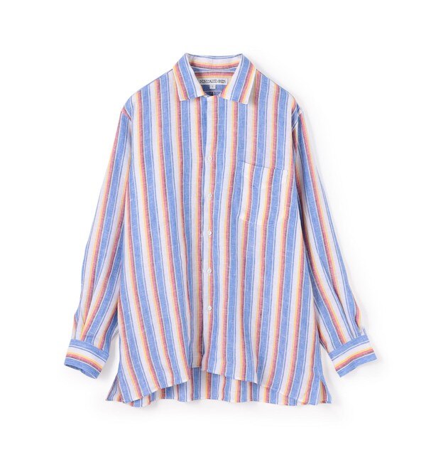 【別注】INDIVIDUALIZED SHIRTS リネン キャンプカラーシャツ