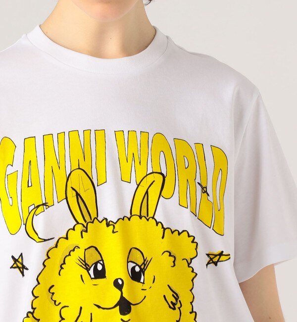 GANNI プリント Tシャツ