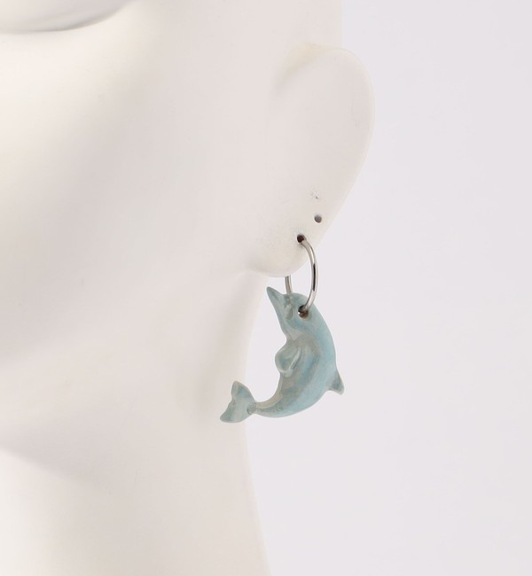 LEVENS JEWELS DOLPHIN HOOPS ピアス