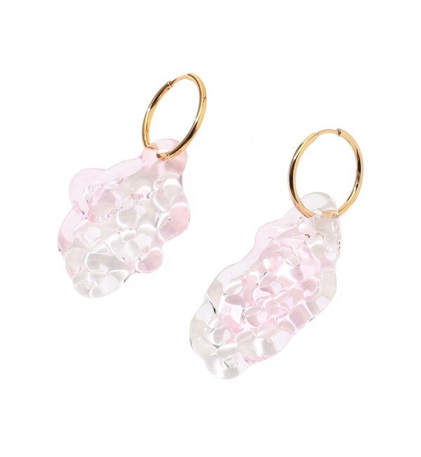 LEVENS JEWELS SPONGE HOOPS ガラスピアス|TOMORROWLAND