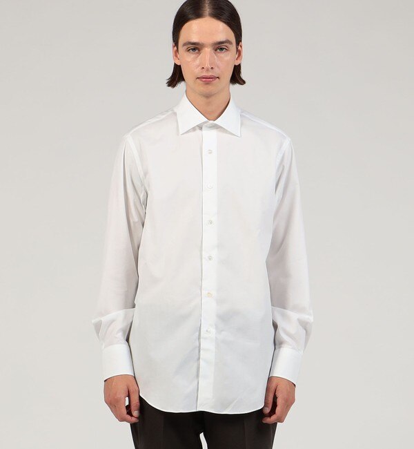 120/2コットン ワイドスプレッドカラーシャツ ALUMO|TOMORROWLAND