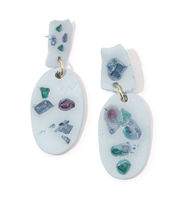 LEVENS JEWELS SEA GLASS OVAL シーグラスオーバル ピアス