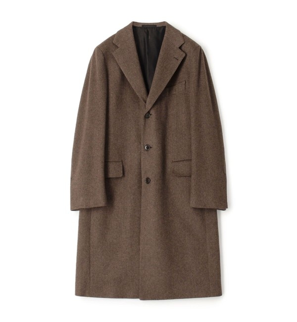 ウールカシミヤ シングルチェスターコート Ermenezild Zegna