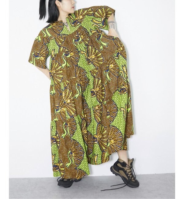 AFRICAN WAX PRINT DRESS：ワンピース