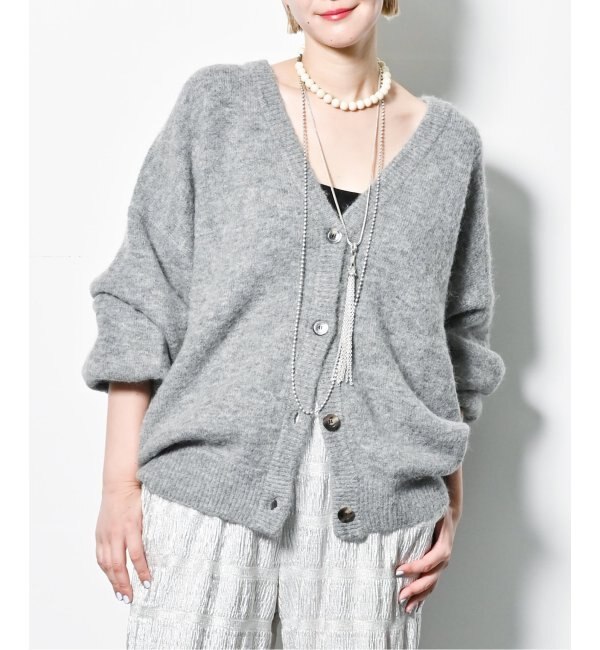 MOHAIR MIX CARDIGAN：ニット