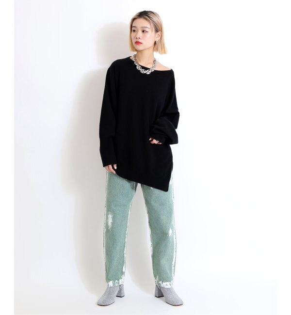 追加予約》OFF-SHOULDER STRETCH SWEATER 2：ニット|CITYSHOP(シティ