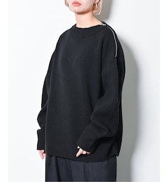 SHOULDER ZIP SWEATER：ニット