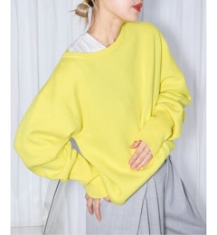 OFF-SHOULDER COTTON SWEATER：ニット