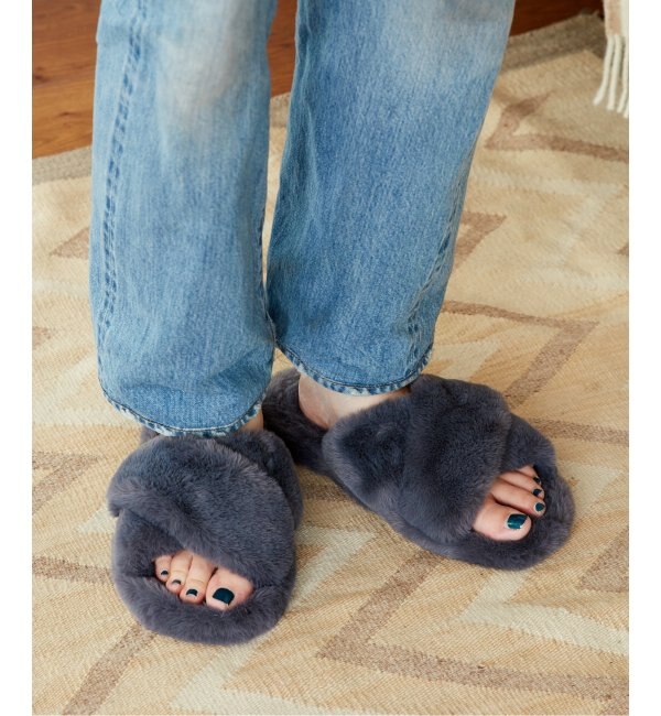 SLIPPER FUR　フェイクファー スリッパ　ルームシューズ