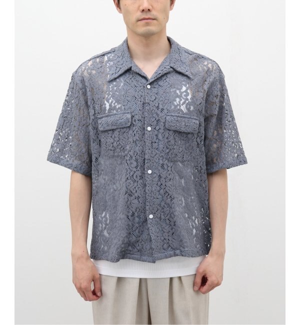 niche.(ニッチ) FLOWER LACE S/S SHIRT メンズ krzysztofbialy.com