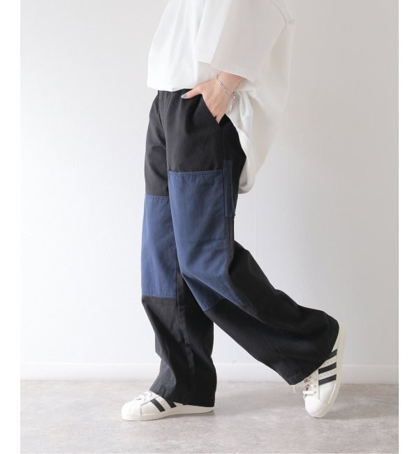 【ANGLAN / アングラン】Double Knee Color Block Pants