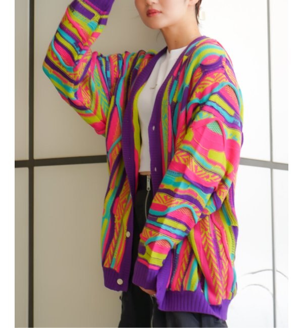 【THRIFTY LOOK/スリフティールック】 3D Knitting B Cardigan