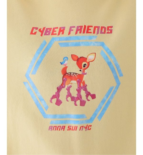 【ANNA SUI NYC / アナスイエヌワイシー】CYBER FRIENDS オーバーサイズトレーナ