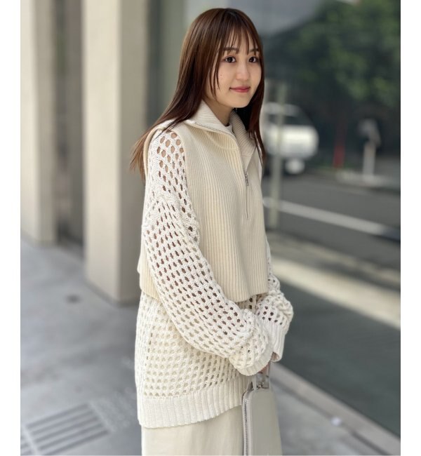週末セール☆todayful halfzip knit vest　トゥデイフル