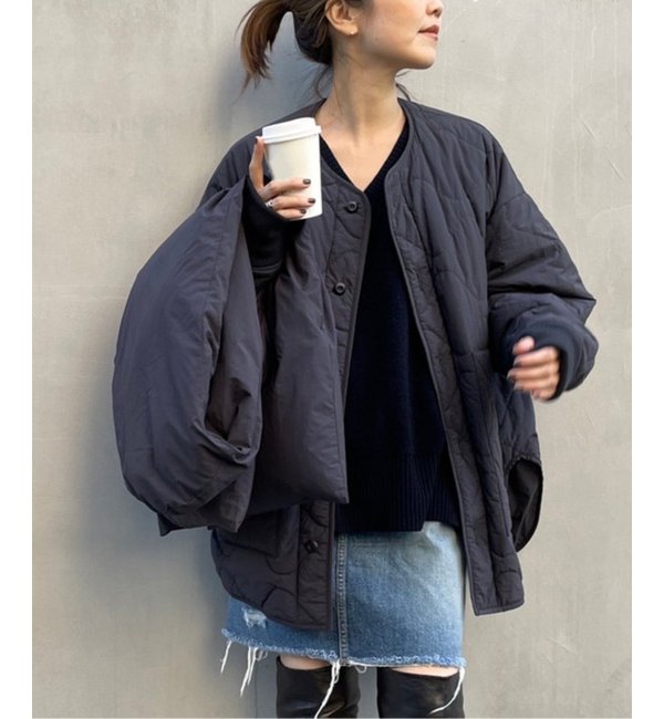 【HAKUU/ハクウ】 別注 QUILT JK WITH DOWN HOOD ブルゾン