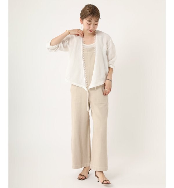 Linen カシュクール lace ブラウス