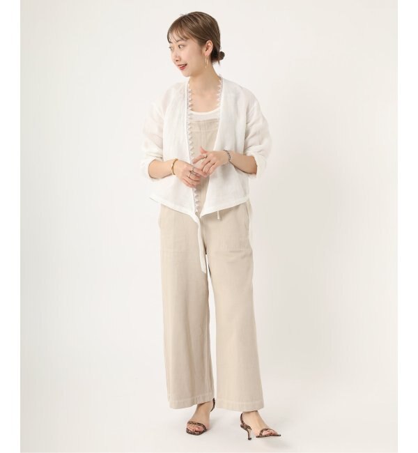 Linen カシュクール lace ブラウス