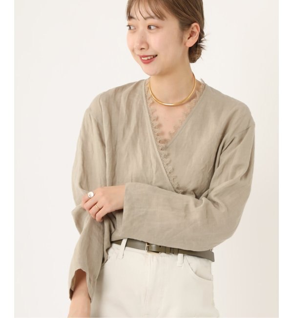 plage linen カシュクールブラウス