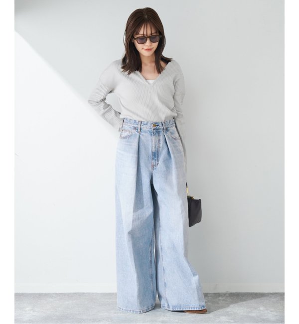 DENIM TUCK WIDE パンツ