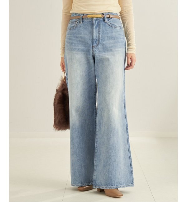 DENIM SEMI FLARED パンツ（デニムパンツ・ジーンズ）｜Plage