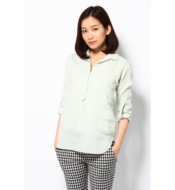 フレンチリネン スキッパーシャツ