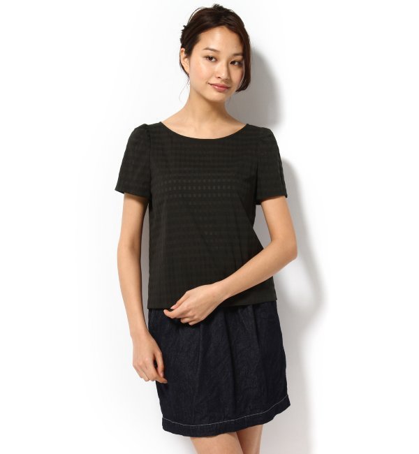 シャドーギンガム ブラウス