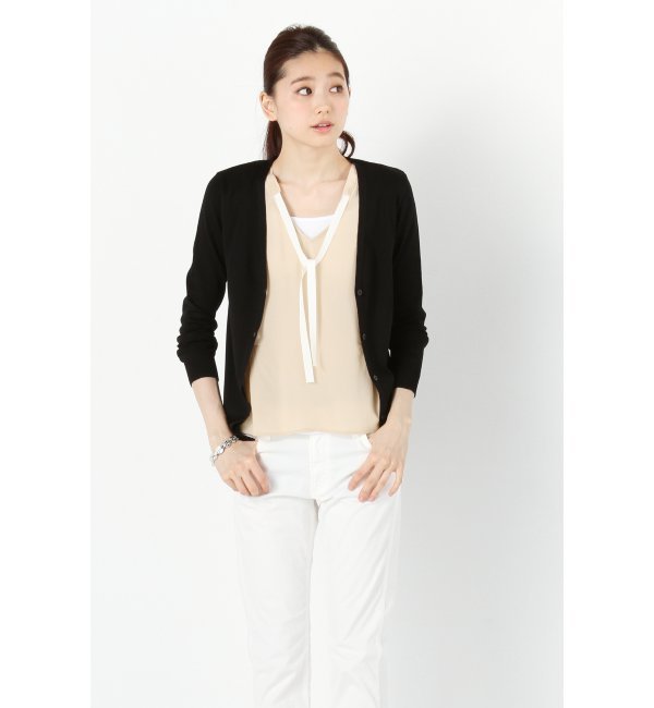 RUE BLANCHE フロントリボンブラウス