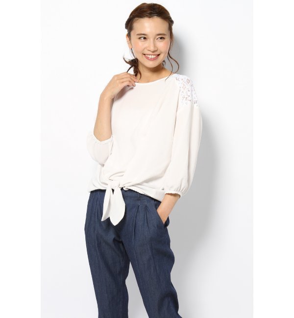 SLOBE 肩レースブラウス