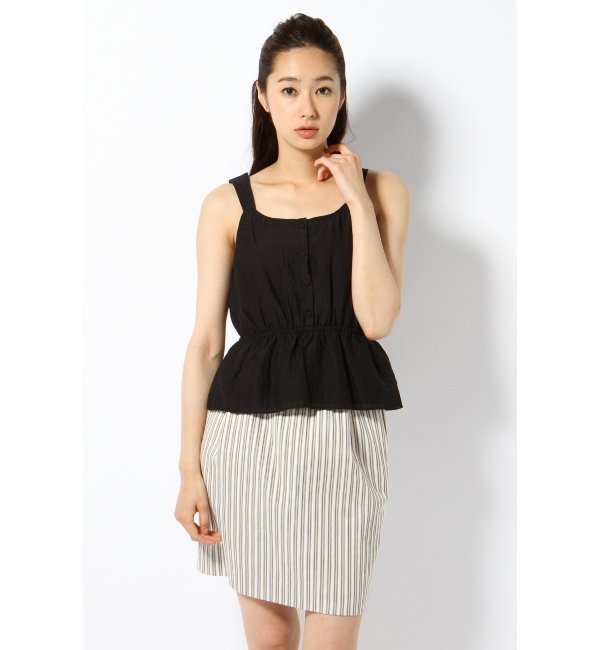 スパンボーダー柄ブラウス