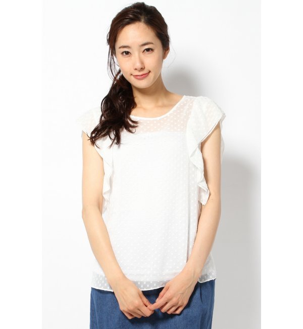 les petites...ドット柄ブラウス