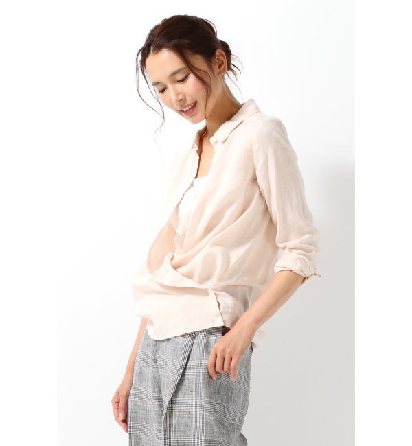 フレンチリネン カシュクールシャツ