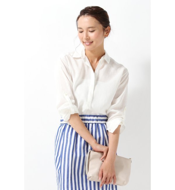 フレンチリネン スキッパーシャツ