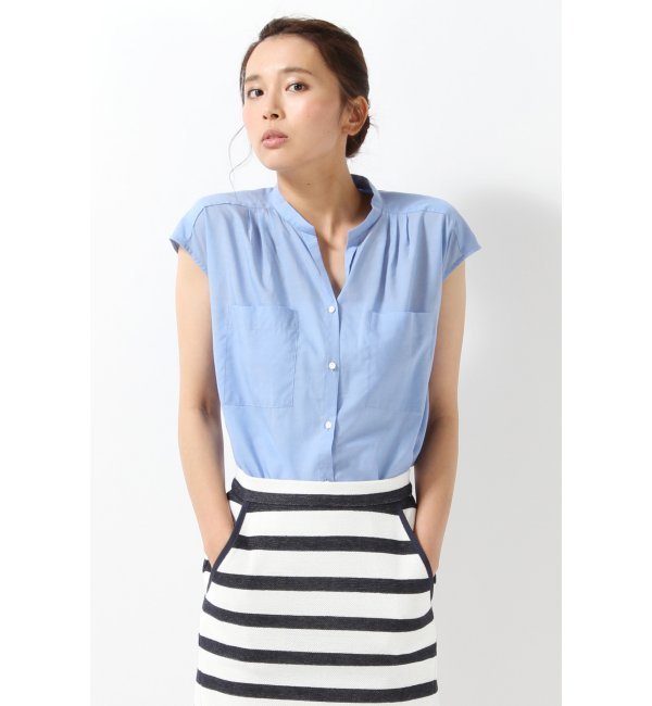 CU/Cスパンローンタックブラウス