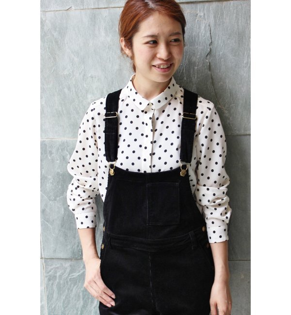 プリント ブラウス