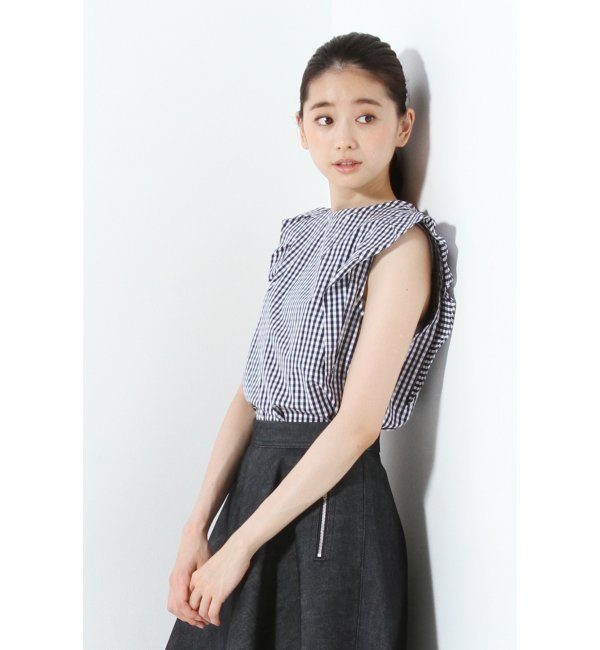 (ツイカ)フリルノースリーブブラウス