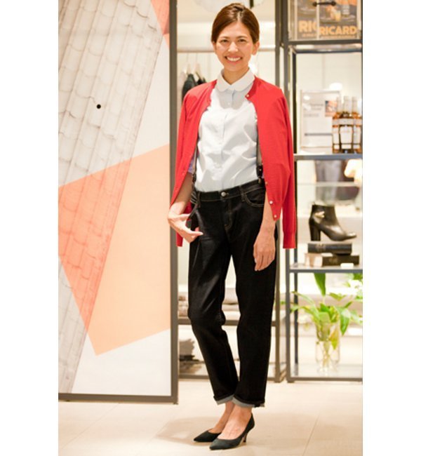 THOMAS MASON クレリックラウンドカラーシャツ