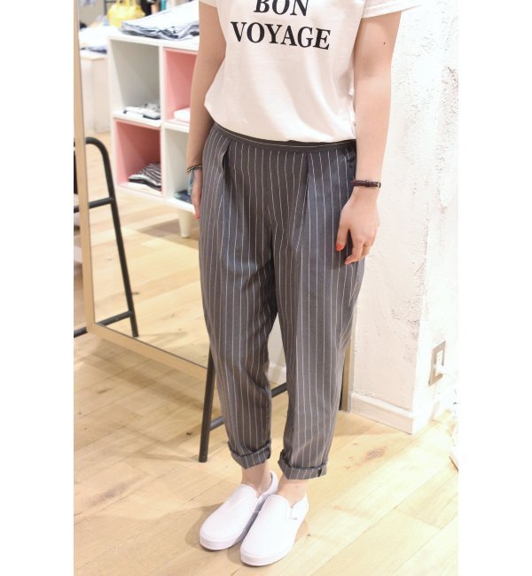 ストライプタックパンツ