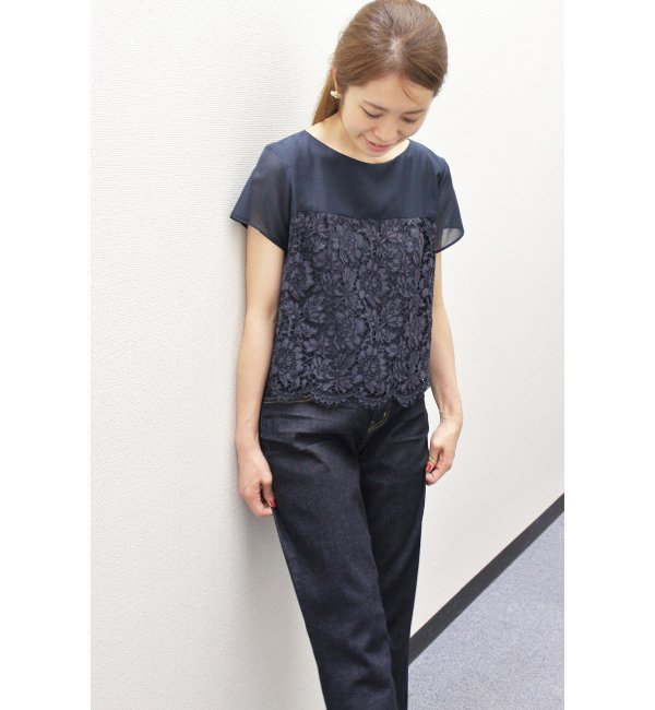 SOPHIE HALLETHE フランスレースブラウス